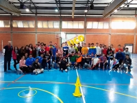 Primer taller de floorball del programa Educacin en valores a travs de los deportes alternativos en la UCO