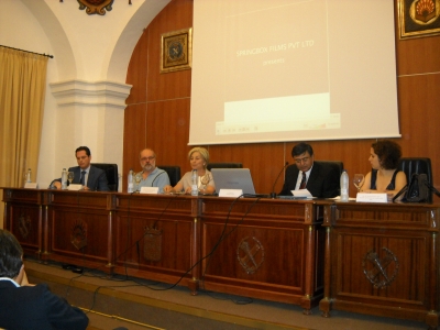 De izq a dcha:Juan de Dios Torralbo, Bernd Dietz, Carmen Galn, Sunil Lal y Antonia Navarro