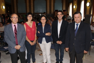 De izquierda a derecha, José Manuel de Siles, Amparo Permichi, María Teresa Roldán, José Alfonso Gómez Calero