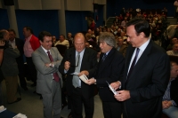 De izq a dcha, Federico Navarro, Fosforito, Luis de Crdoba y Jose Carlos Gez momentos antes de iniciarse el acto