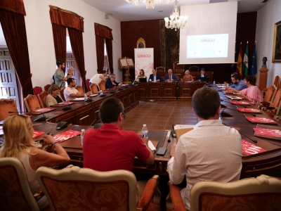 Un momento de la presentacin del Foro nico al Consejo de Alcaldes y Alcaldesas de la provincia de Crdoba