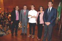 De izquierda a derecha, Antonio Ruiz, Francisco Zurera, Paco Morales, Carmen Balbuena y Eulalio Fernández