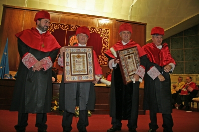 De izquierda a derecha, Manuel Torres, Jos Mara Garca Marn, Luis Cosculluela y Manuel Rebollo, tras la investidura.