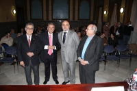 De izquierda a derecha, Bernabé Gálán, Alfonso Delgado, Isaac Túnez y Ramón Cañete al inicio de la presentación.