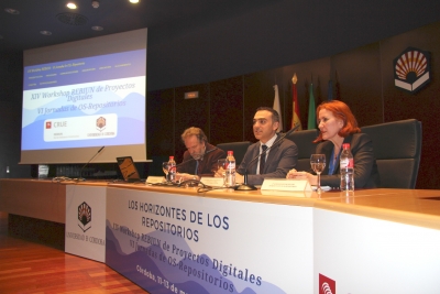 De izquierda a derecha, Ramn Abad, Alfonso Zamorano y Remedios Melero