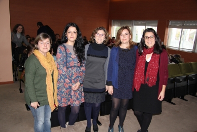 De izquierda a derecha, Anglica Olivares, Beatriz Corpas, M del Mar Garca, Rosario Mrida y Elena Gonzlez.