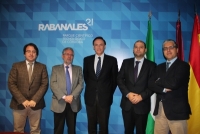 De izq a dcha, Juan Ramón Cuadros, Manuel Pineda, Jose Carlos Gómez, Enrique Quesada y Jose Antonio Gómez Limón