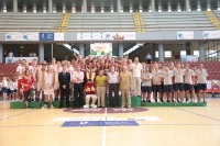 El rector con los medallistas de Baloncesto Masculino