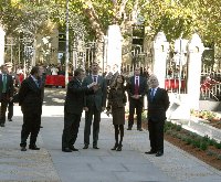 El rector recibe a los prncipes de Asturias y al secretario de estado de universidades