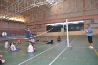 Práctica de voleibol sentado