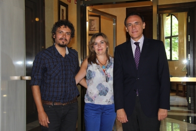 De izquierda a derecha, Paco Acedo, Rosario Mrida y Jos Carlos Gmez Villamandos
