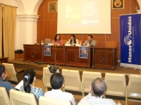 De izq. a dcha. Adela González, Rosa María Romero y Juan de Dios Torralbo