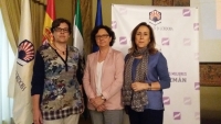 De izqda. a dcha., María Luisa Calero, María Teresa Roldán y María Rosal
