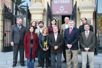 El rector saluda al Jurado del Premio Julio Anguita Parrado