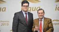 David Escobar, socio de iAgua, junto a Miguel Alcaide, profesor de la Universidad de Crdoba.