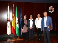 De izq. a dcha., María del Mar García Cabrera, María Teresa Roldán Arjona, Carmen Rosa García y Francisco Valverde Fernández
