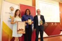 Ana Ruiz Osuna, Carmen Balbuena y Desiderio Vaquerizo, durante la presentacin de ArqueoCrdoba