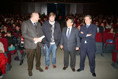 De izquierda a derecha, Manuel Torralbo, Juan Miguel Almansa, Ricardo Rojas y Pedro Monterio antes de inaugurar las jornadas 