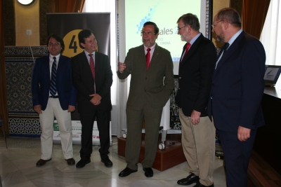 De izq. a dcha.Juan Ramn Cuadros,Justo Castao,Manuel Gracia, Jose Manuel Roldn y Manuel Torralbo