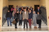 El director de la Escuela de Doctorado de la UCO, junto a representantes de la Associazione Mnemosine, Profesores de la UCO, ponentes en las Jornadas y estudiantes italianos de doctorado en la UCO
