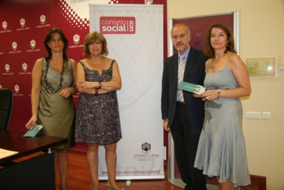 De izq a dcha:Ana Maria Saravia, Mercedes Mayo,Francisco García Calabrés y Anabel Carrillo