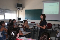 La psicóloga Eliana Moreno durante una sesión del curso