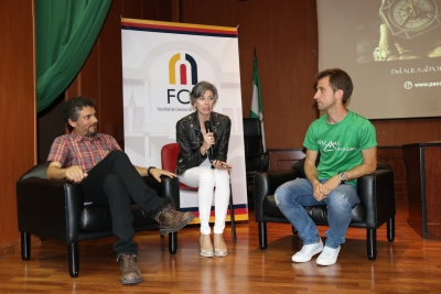 De izquierda a derecha, Paco Acedo, Marta Domnguez y Carlos Chamorro.