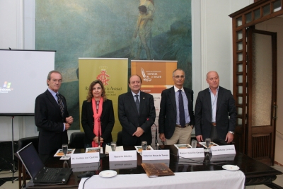 De izquierda a derecha, Manuel Guilln, Rosario Mrida, Federico Roca, Manuel Castillo y Antonio Corbaln  
