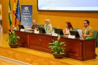 Antonia Jiménez Rodríguez, Juan Martínez Armesto, Juan Lluch Peñalver y José Mario Díaz Fernández en la inauguración del congreso